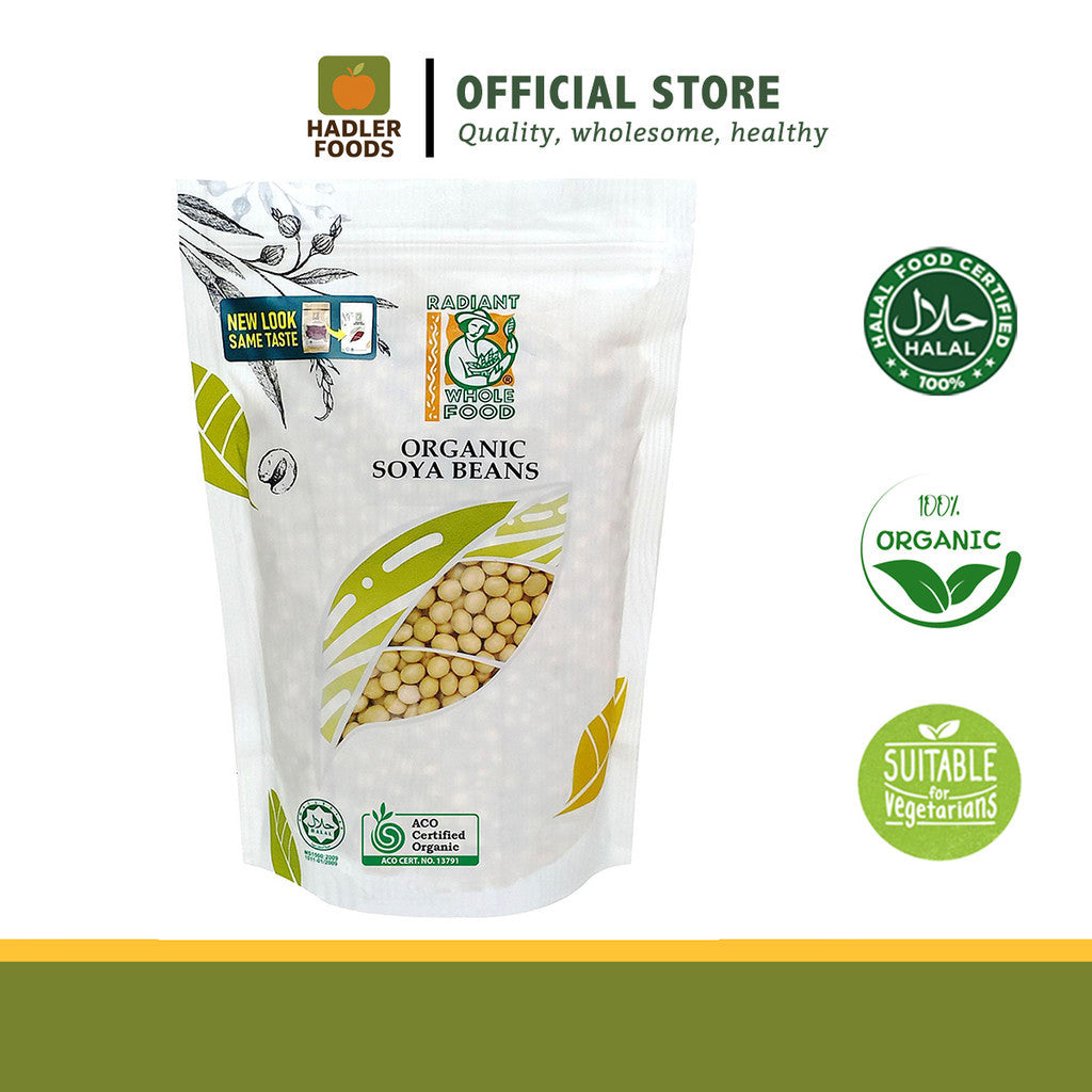 Radiant Whole Food Organic Soya Beans 500g | High Protein Meat Alternative | Non-GMO