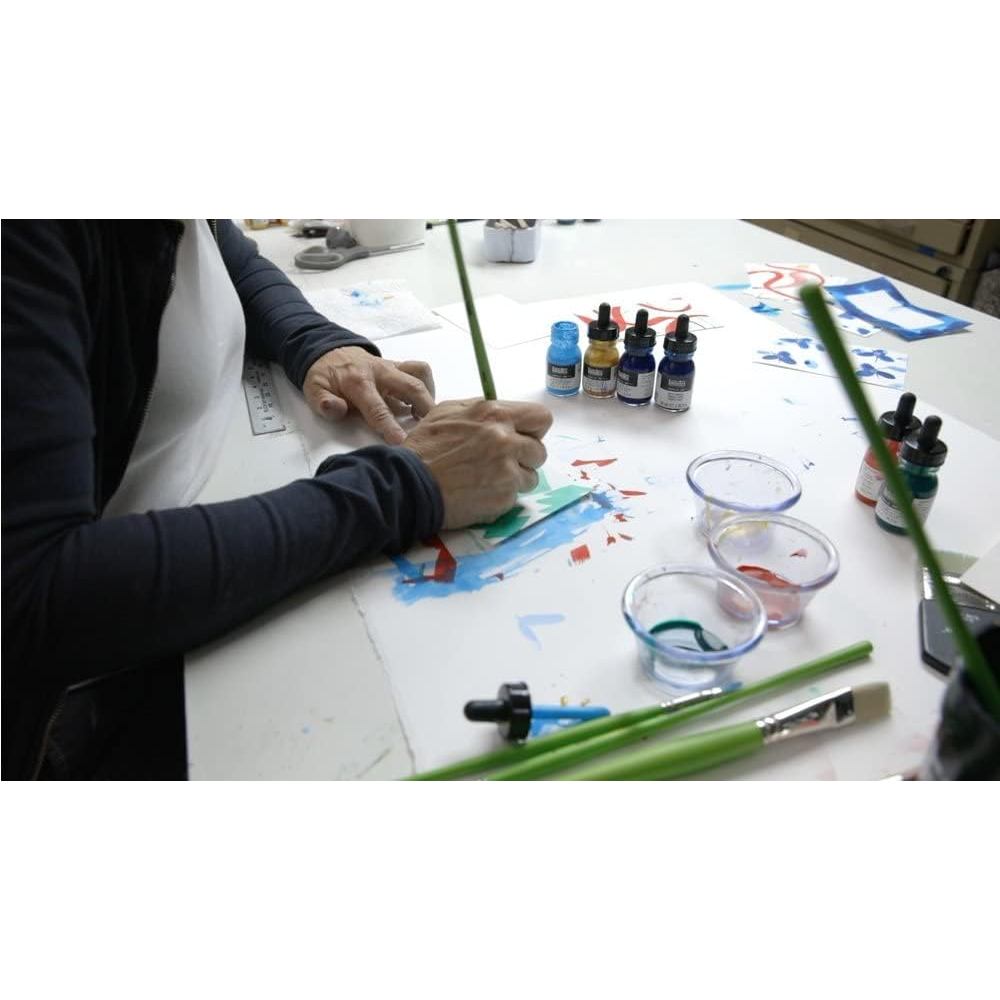 Liquitex Acrylic Ink Iridescent Set | 6 Colours x 30ml | Metallic Professional Artist Ink, Permanent