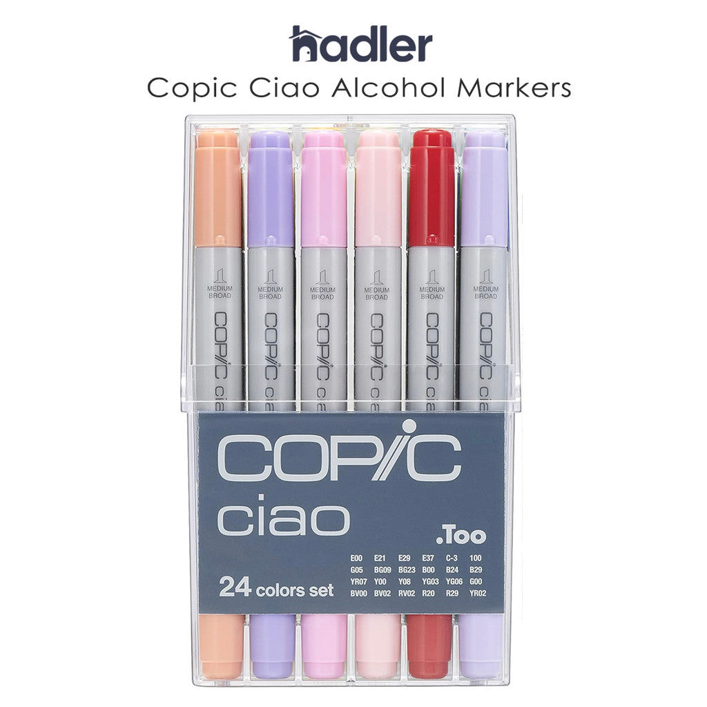 Copic Ciao 24pcs Marker Set Alcohol Brush Pen Manga Illustration Art Markers