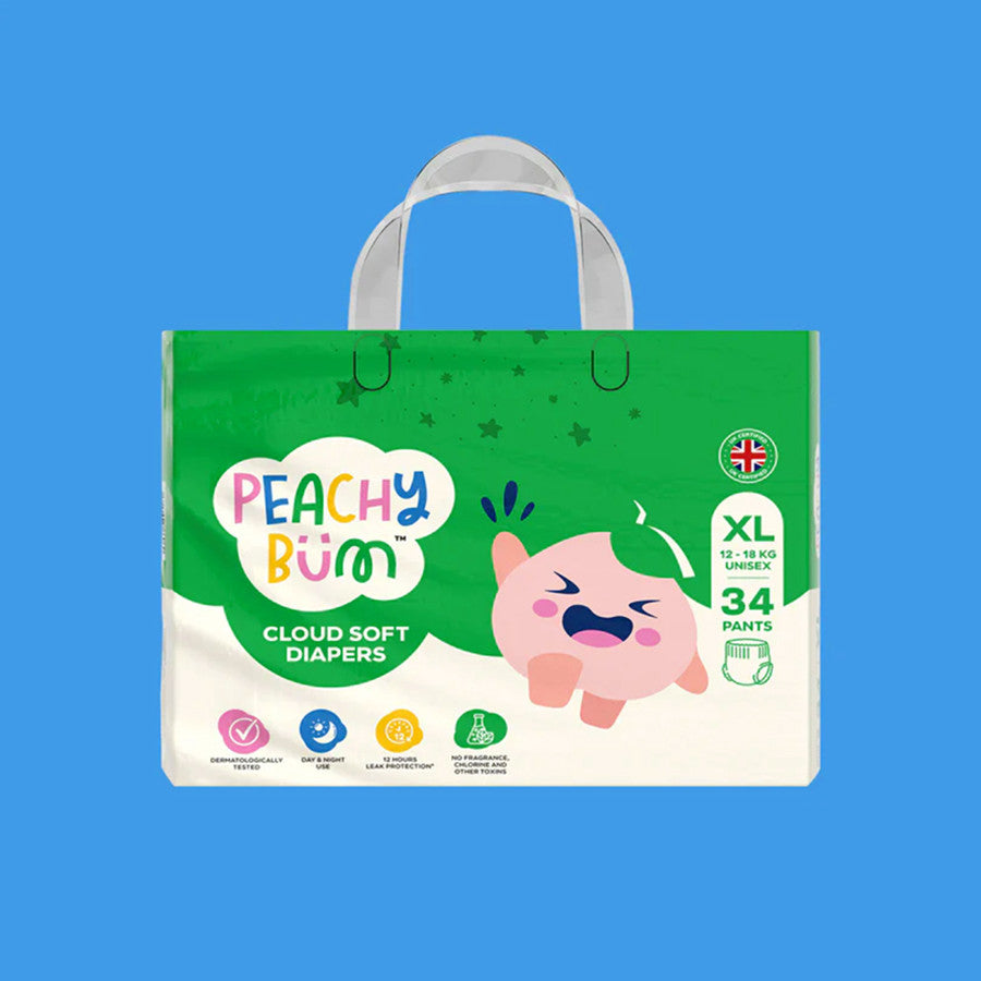 Soft Diaper Pants by Peachy Bum (Size M-XXL) 28 - 42 Diapers per Pack