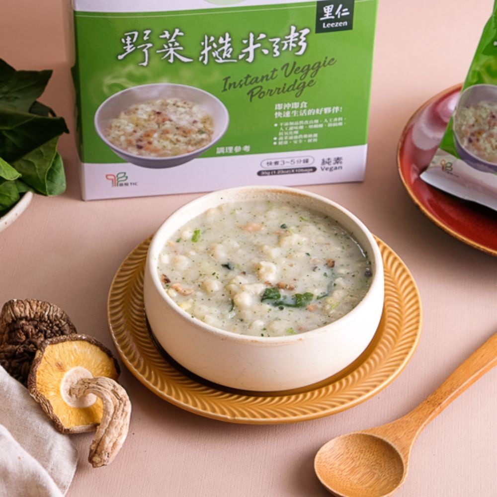 Instant Veggie Porridge (35g x 10Packs) | Healthy, Quick & Vegetarian Breakfast by Leezen