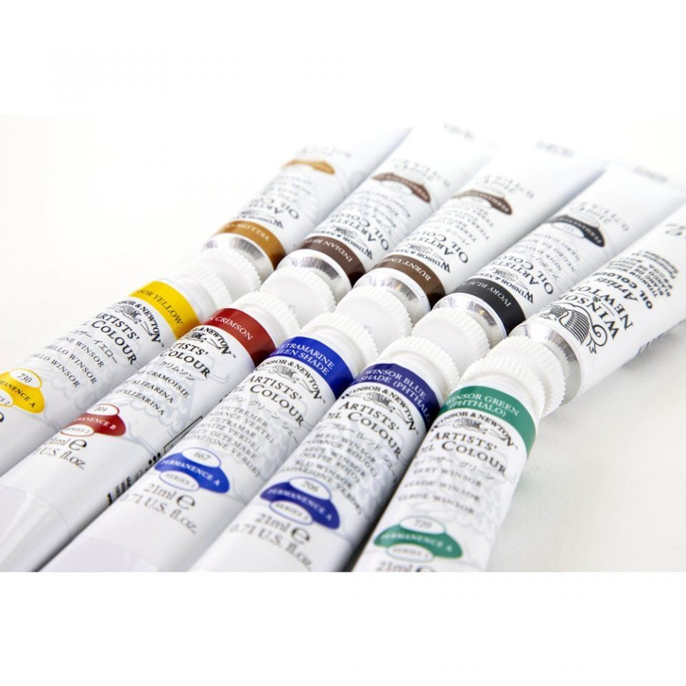 Winsor & Newton Artists' Oil Colour Paint Introductory Set | 10 x 21ml Tubes | Beginner Friendly