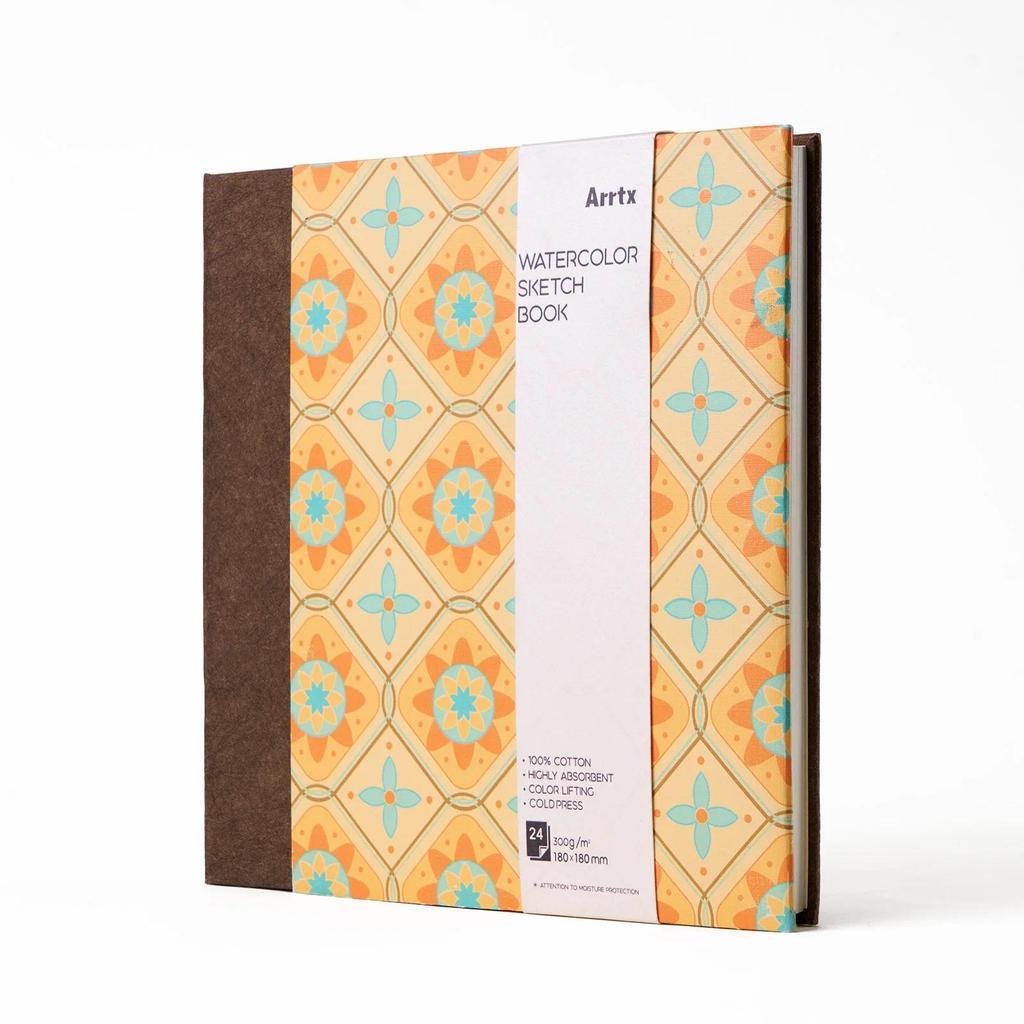 Arrtx 100% Cotton Watercolor Sketchbook 300gsm Hardcover 24 Sheets
