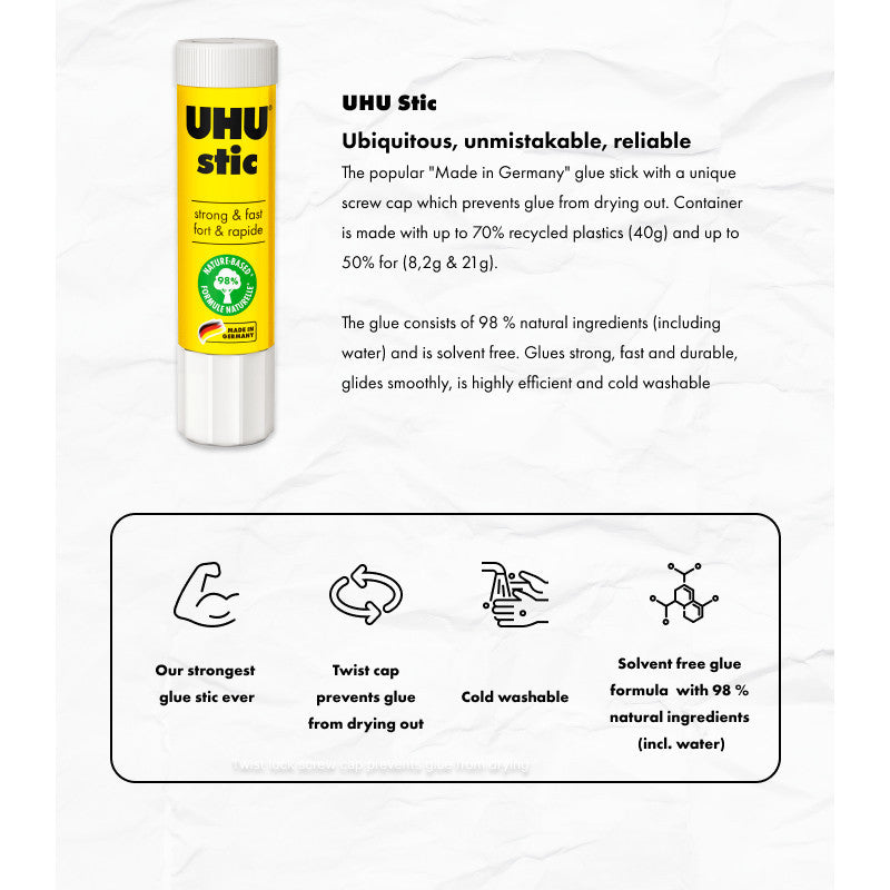 UHU Monsters Edition Glue Stick 21g | Strong Solvent-Free Craft & School Glue
