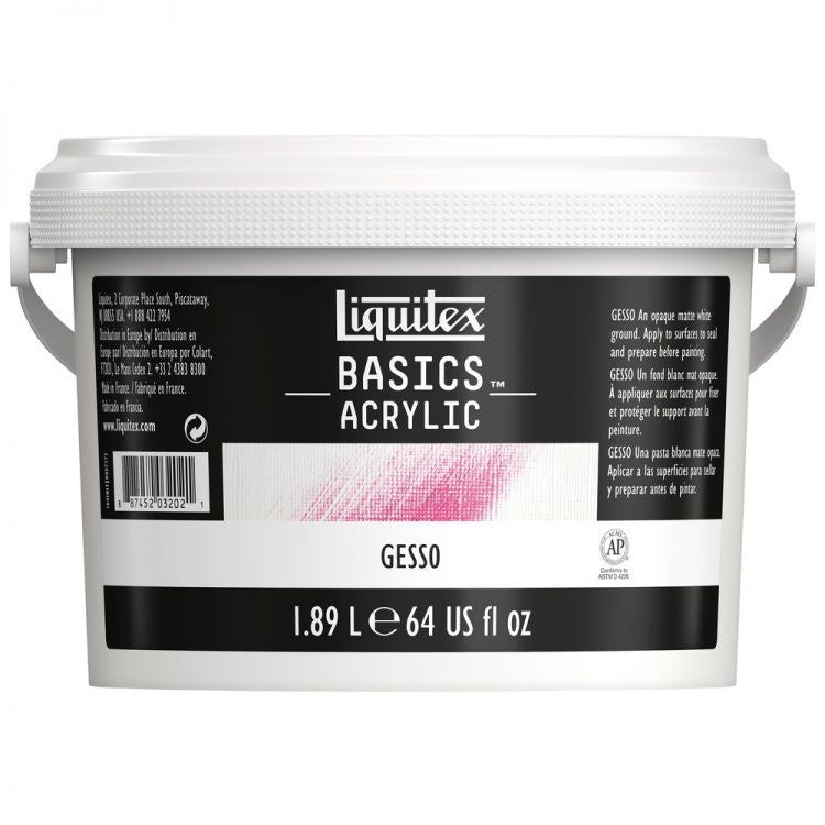 Liquitex Basics Gesso Surface Prep Medium White | 1.89l