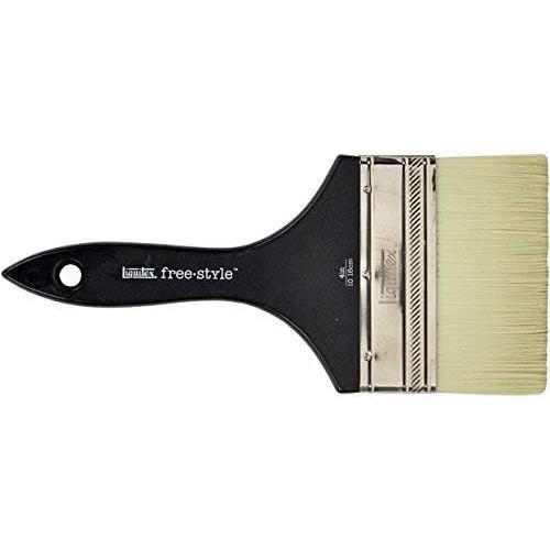 Liquitex Freestyle Broad Flat Brush 4 Inch Short Handle | Large Scale