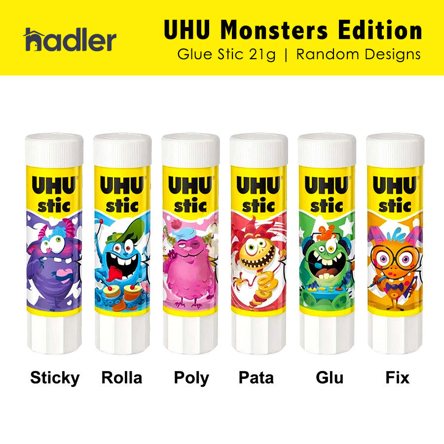 UHU Monsters Edition Glue Stick 21g | Strong Solvent-Free Craft & School Glue