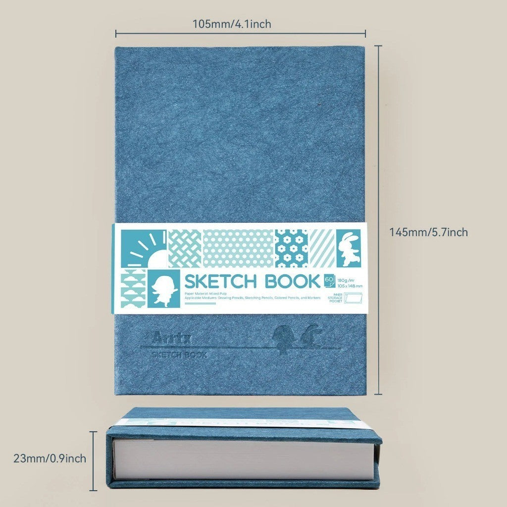 Arrtx A6 Hardcover Sketchbook 180gsm 60 Pages