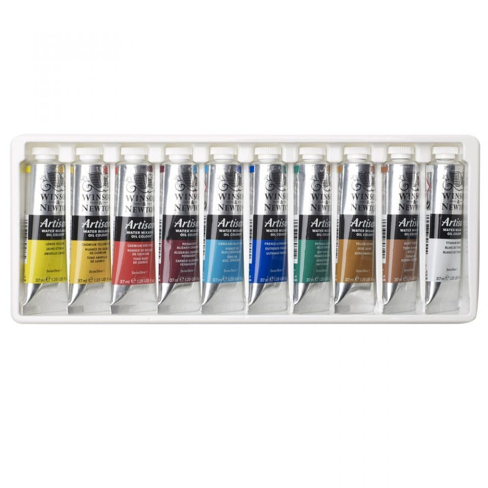 Winsor & Newton 10 Tubes Artisan Paint 37ml | Water Mixable Oil Colour | Tube Set