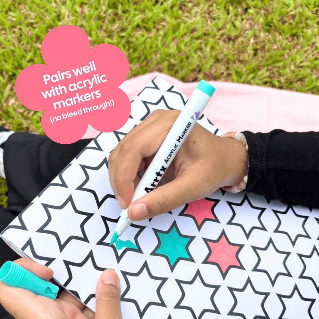 Wellness Coloring Book A4 Size – 15 Relaxing Patterns on Premium 300gsm Paper