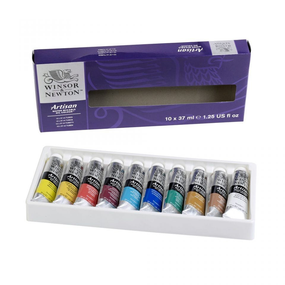 Winsor & Newton 10 Tubes Artisan Paint 37ml | Water Mixable Oil Colour | Tube Set