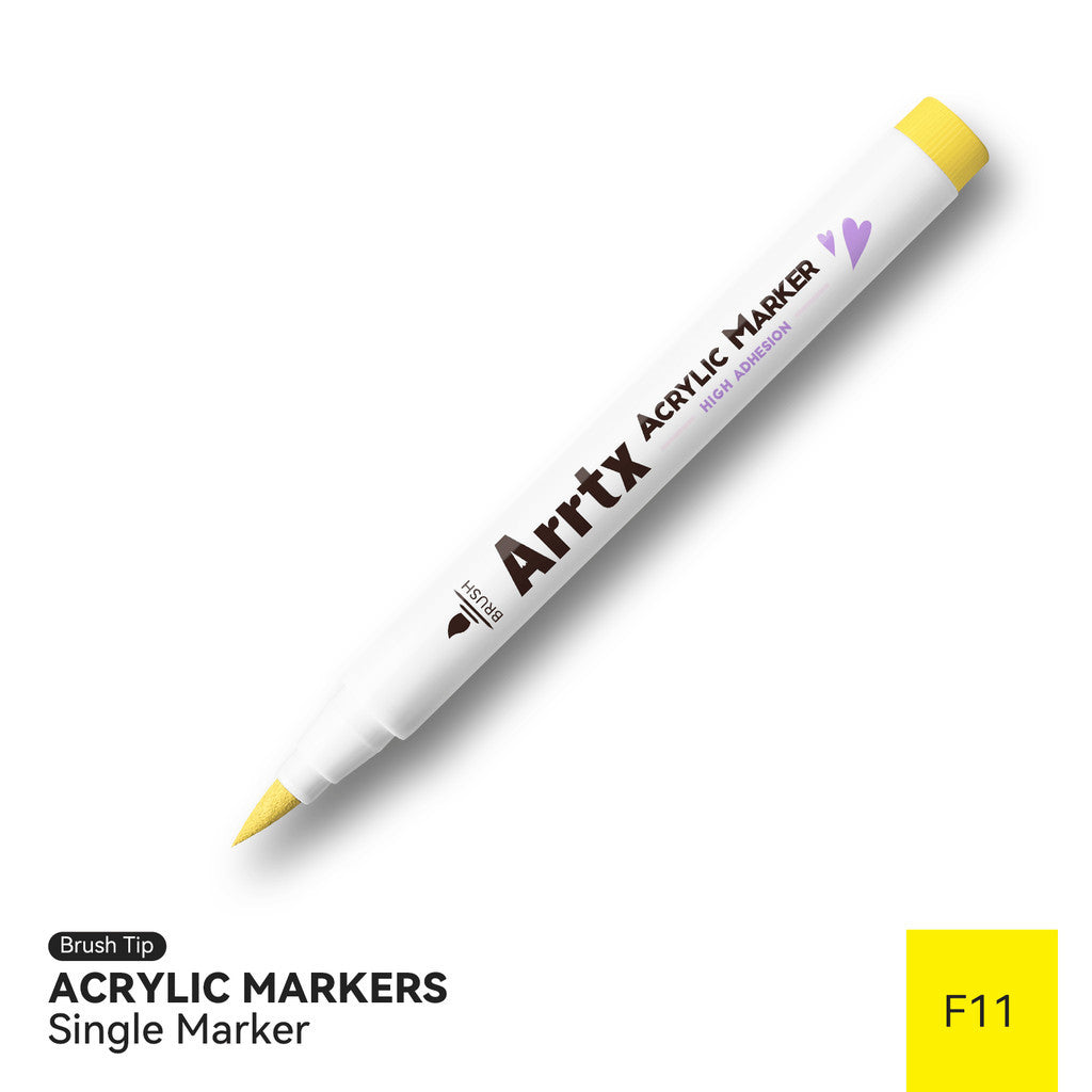 Arrtx Acrylic Brush Marker Single | Individual Water-Based Paint Marker for Paper, Wood, Canvas & More