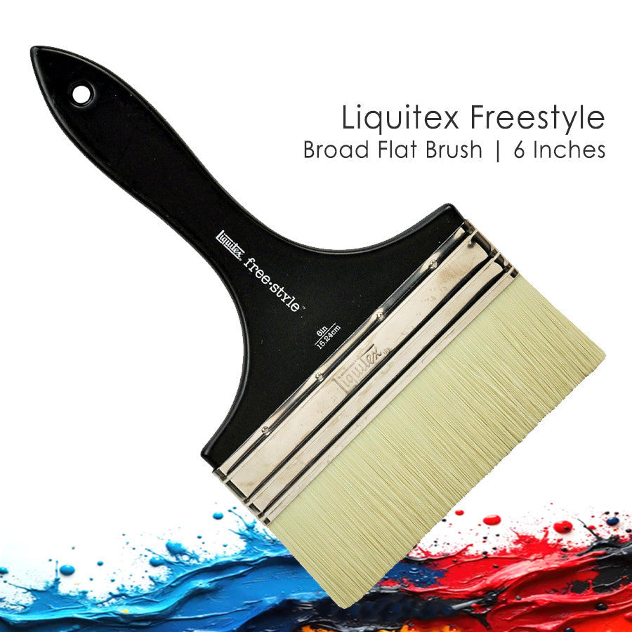 Liquitex Freestyle Broad Flat Brush 6 Inch | Short Handle | Large Scale