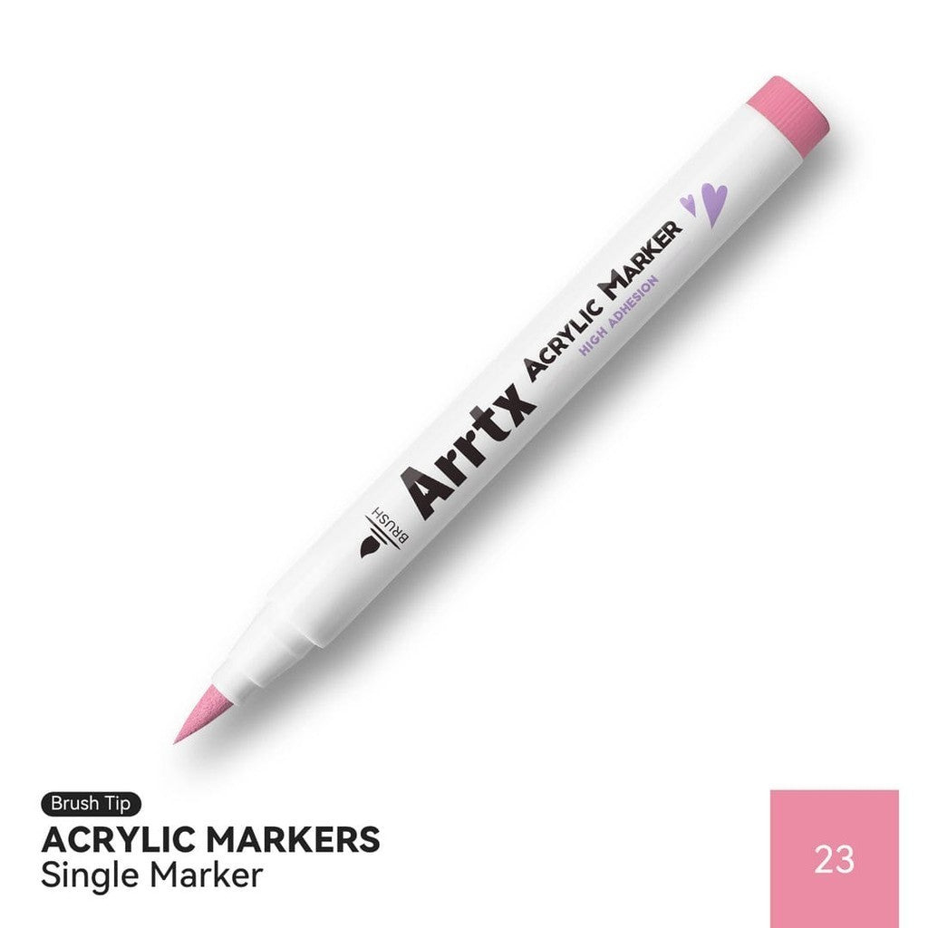 Arrtx Acrylic Brush Marker Single | Individual Water-Based Paint Marker for Paper, Wood, Canvas & More