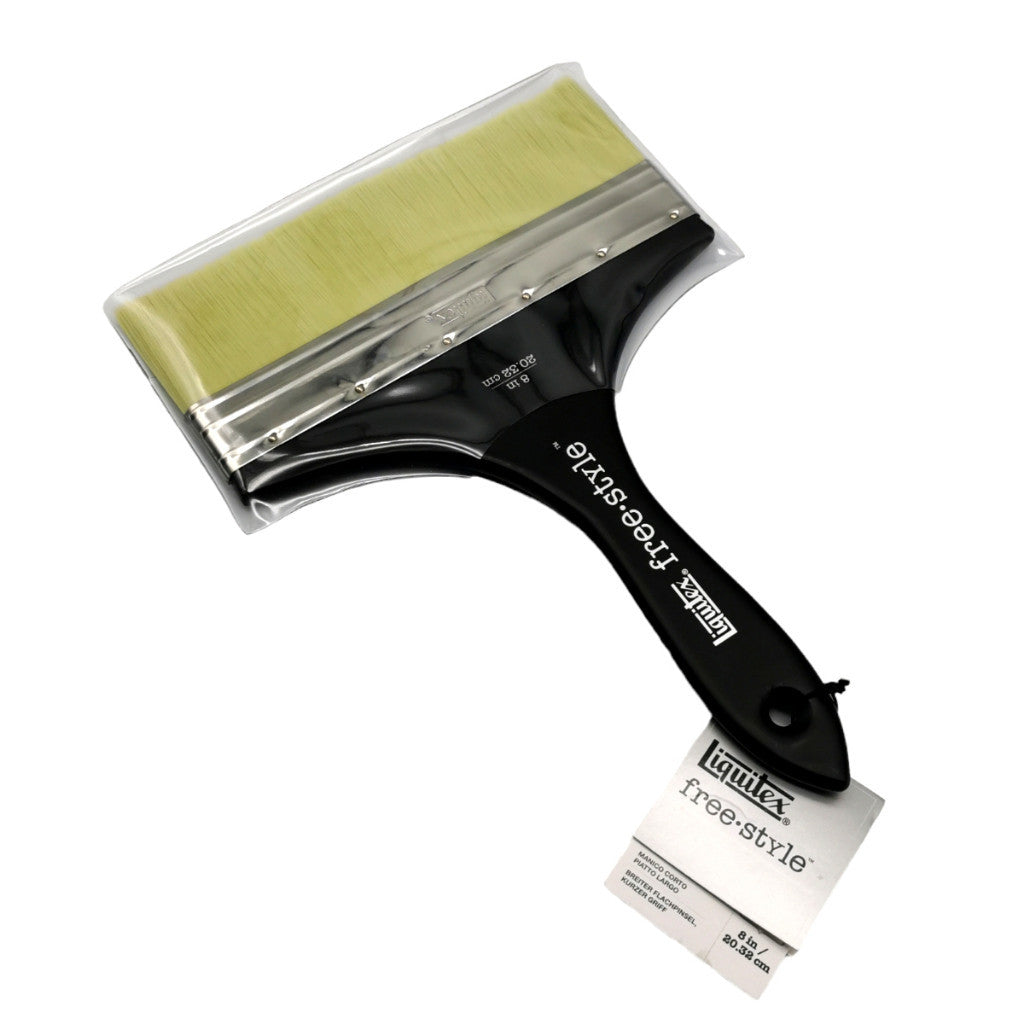 Liquitex Freestyle Broad Flat Brush 8in Short Handle Large Scale 1300708