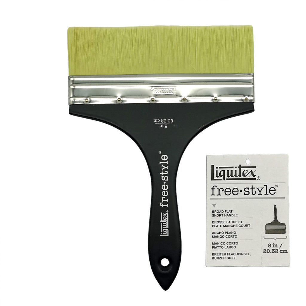 Liquitex Freestyle Broad Flat Brush 8in Short Handle Large Scale 1300708