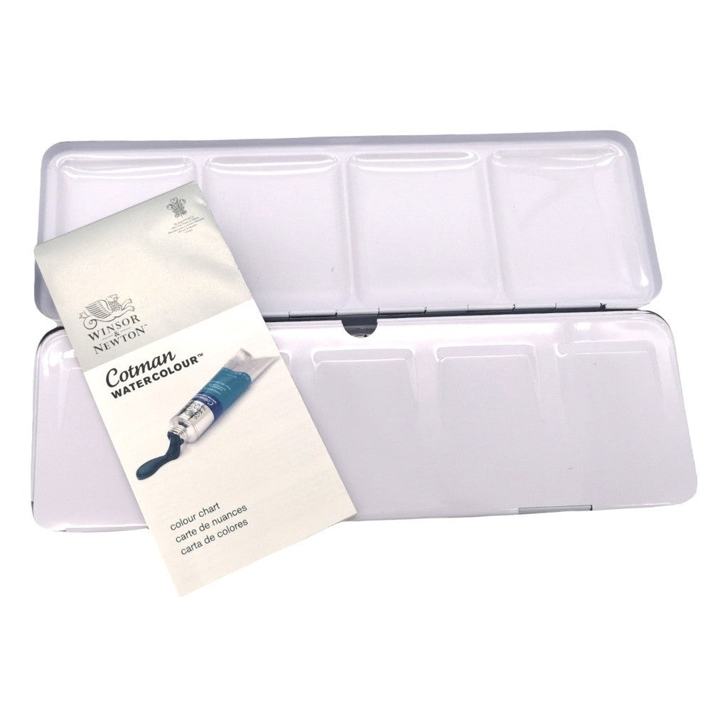 Winsor & Newton Cotman Watercolour 12 Half Pans Metal | Travel Tin Set | Portable Lightweight
