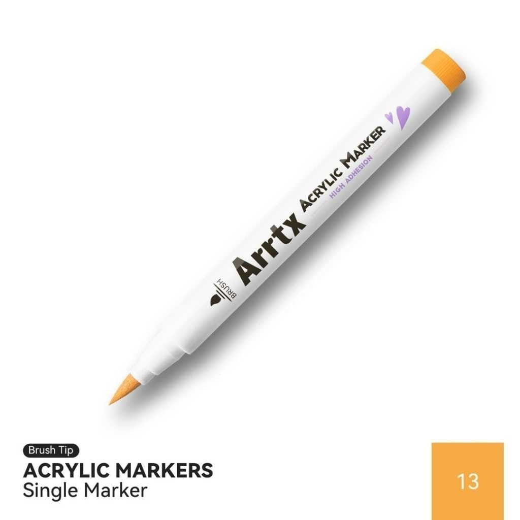 Arrtx Acrylic Brush Marker Single | Individual Water-Based Paint Marker for Paper, Wood, Canvas & More