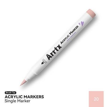 Arrtx Acrylic Brush Marker Single | Individual Water-Based Paint Marker for Paper, Wood, Canvas & More