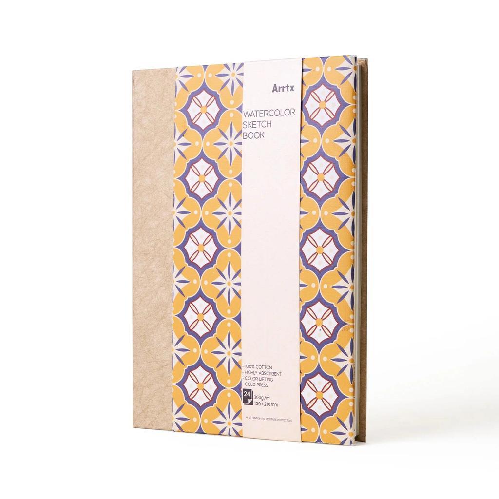 Arrtx 100% Cotton Watercolor Sketchbook 300gsm Hardcover 24 Sheets
