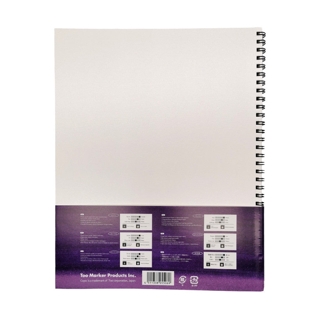 Copic Sketchbook Spiral Bound L Size | 240×305mm | 30 Sheets Premium Bond Paper Japan