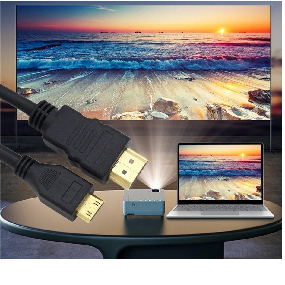 Mini HDMI to HDMI Cable (1.5M / 3M) 1080p Gold Plated Type C Male to Male Head