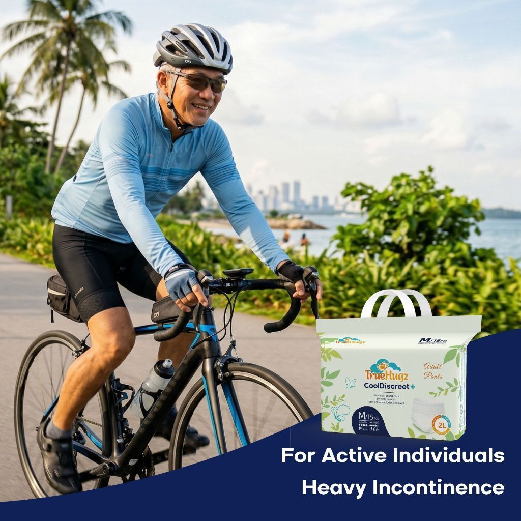 Premium Adult Pull-Up Diapers 15pcs | CoolDiscreet+ by TrueHugz | Overnight High Absorbency | Ultra-Thin