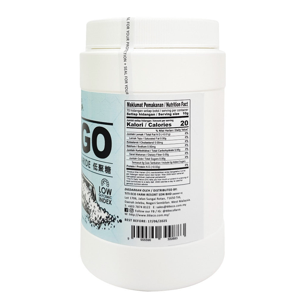 Titi Eco Farm Oligosaccharide Sweetener – Plant-Based Low GI Sugar Alternative for Daily Cooking & Baking (700g)