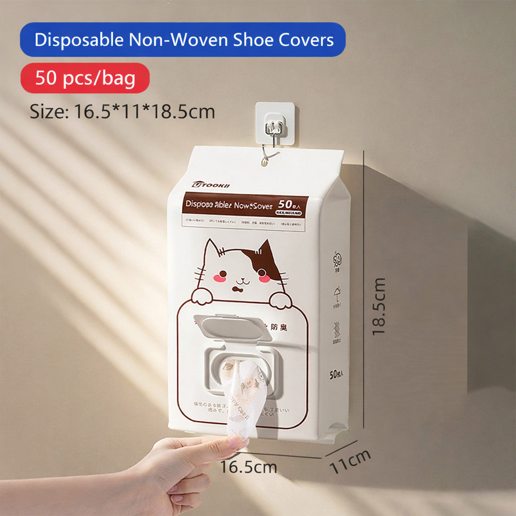 Stretch-Fit Disposable Shoe Covers 50 Pack – Non-Slip, Wear-Resistant Overshoes (Japanese Premium)