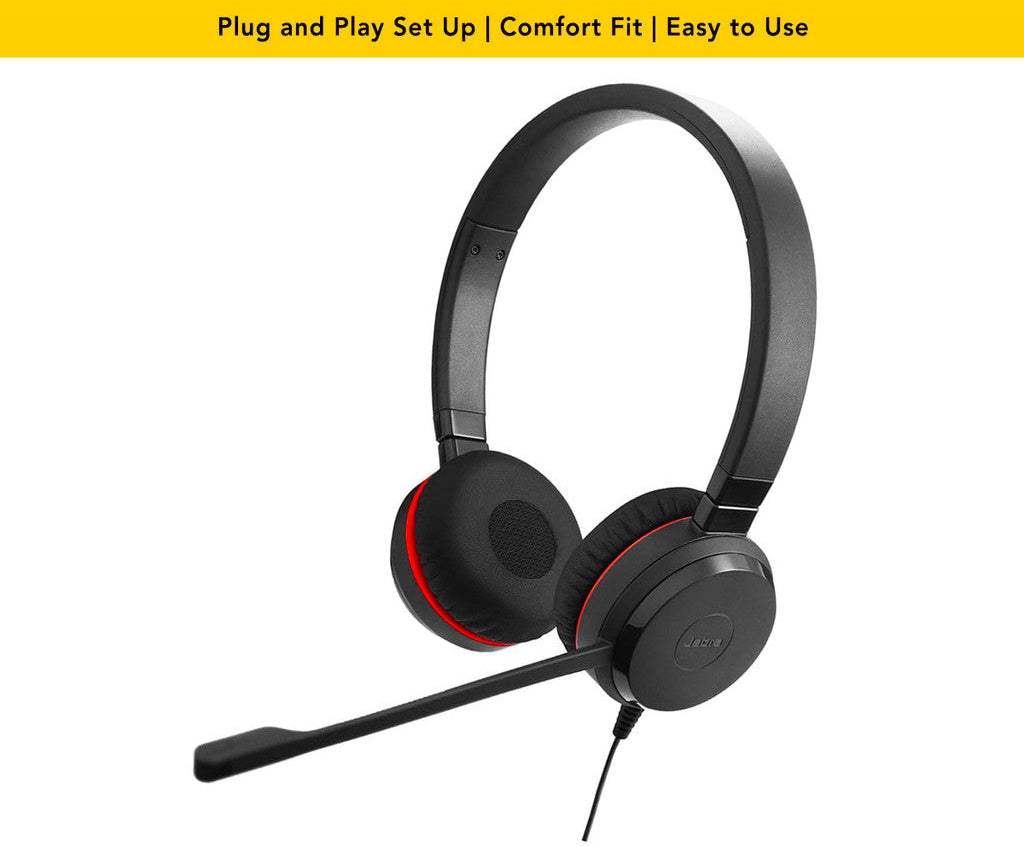 Jabra Evolve 30 II UC Stereo USB Headset 3.5mm Noise Cancelling with Mic HD Audio