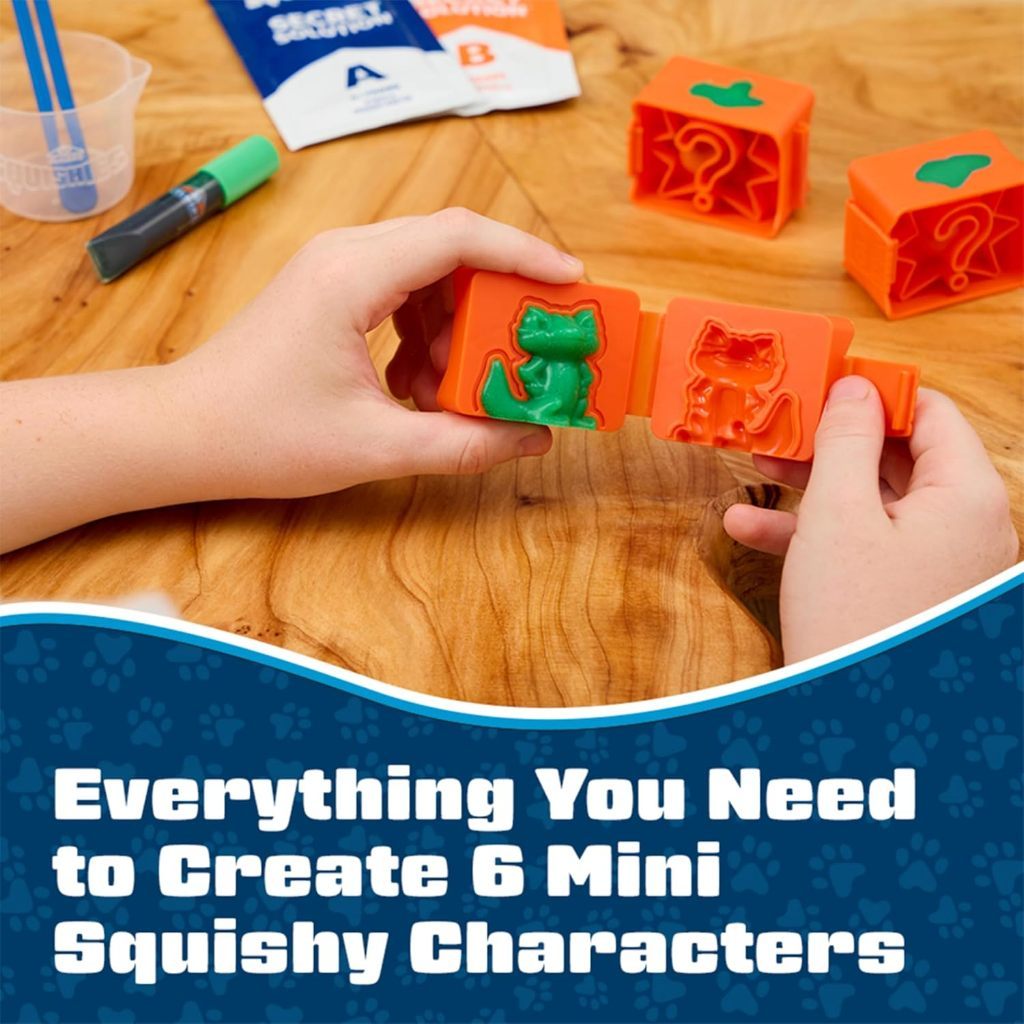 Elmer’s Squishies Minis DIY Kit – Make Your Own Mini Squishy Toys for Kids 6+, Mystery Molds Set