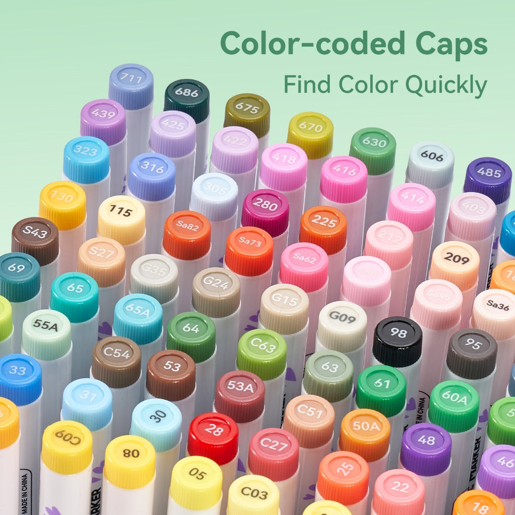 Arrtx 90B Acrylic Paint Markers Brush Tip – Landscape Color Collection