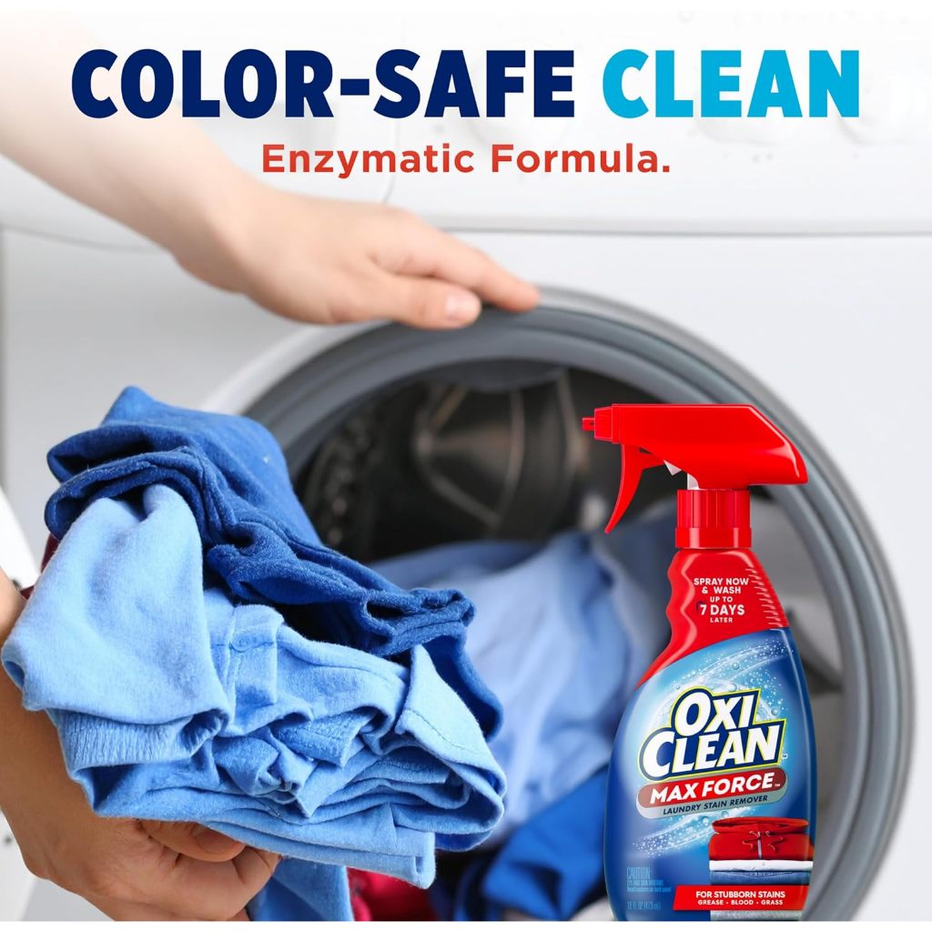 OxiClean 5-in-1 Stain Remover Spray 354ml | Max Force | Removes Tough Dried-In Stains | Grease, Food