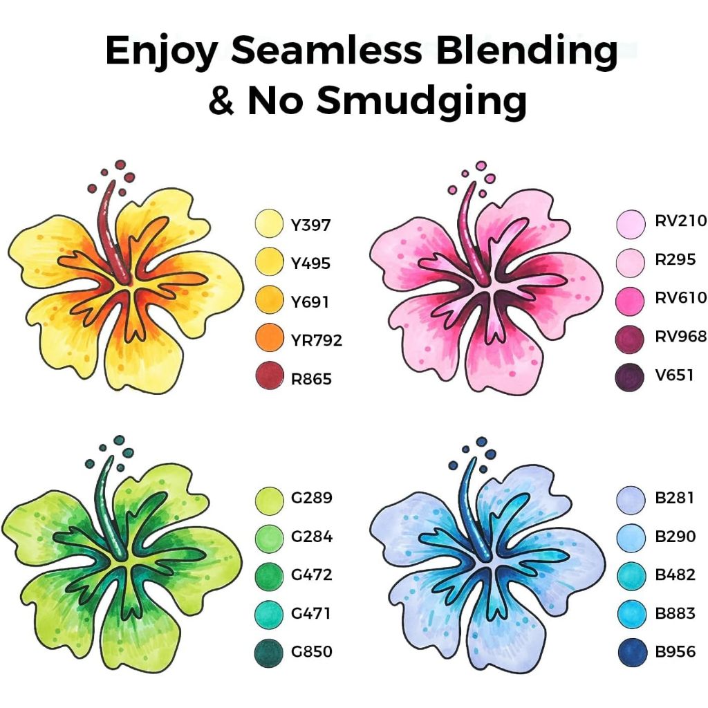 Ohuhu Oahu 60 Dual-Tip Alcohol Markers – Fine & Chisel Art Marker Set with Blender + Carry Case