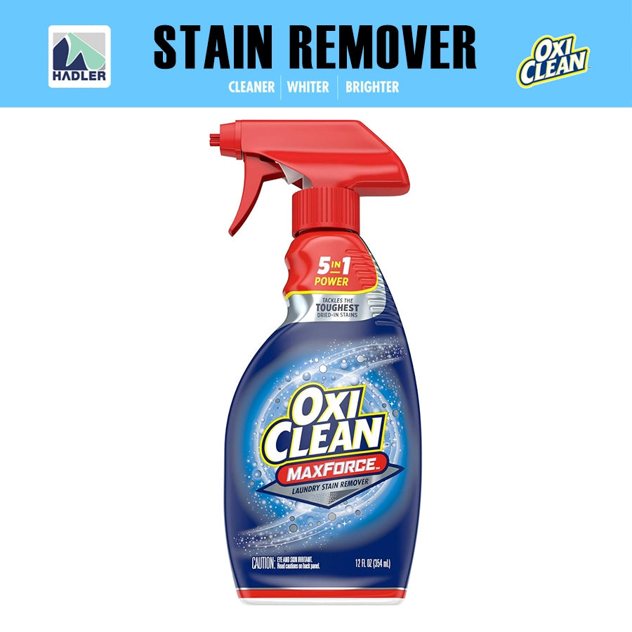 OxiClean 5-in-1 Stain Remover Spray 354ml | Max Force | Removes Tough Dried-In Stains | Grease, Food