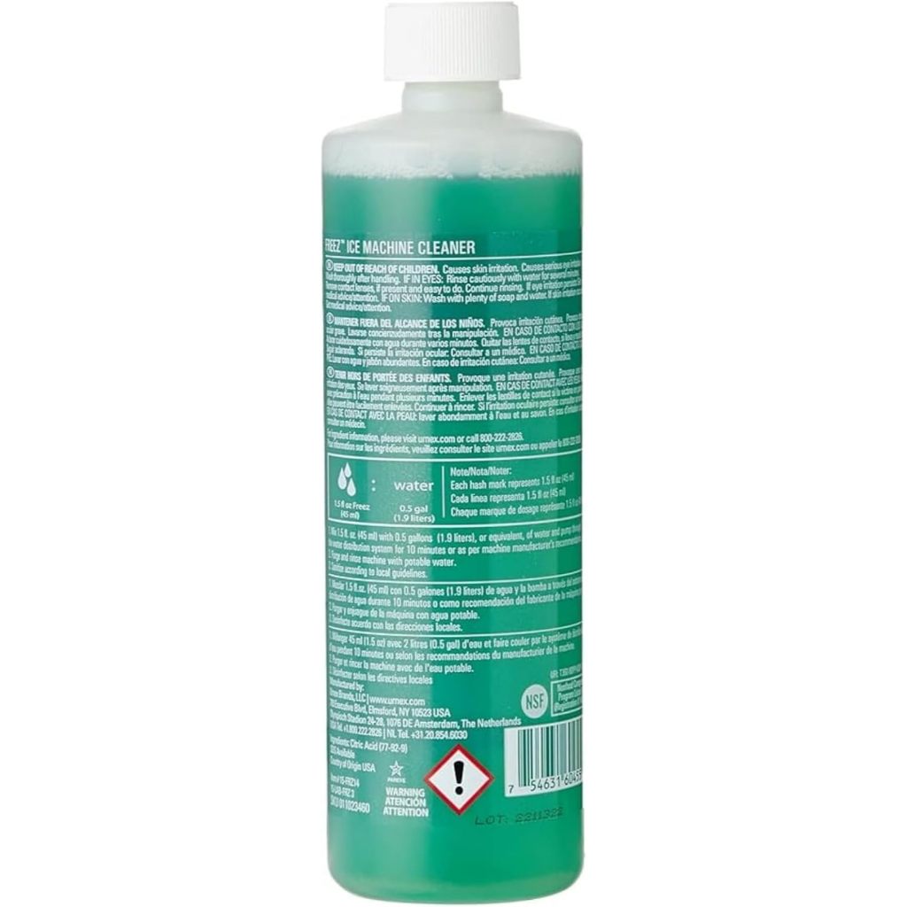 Urnex Freez Ice Machine Cleaner 414ml | Nickel-Safe Citric Acid Formula for Ice Makers