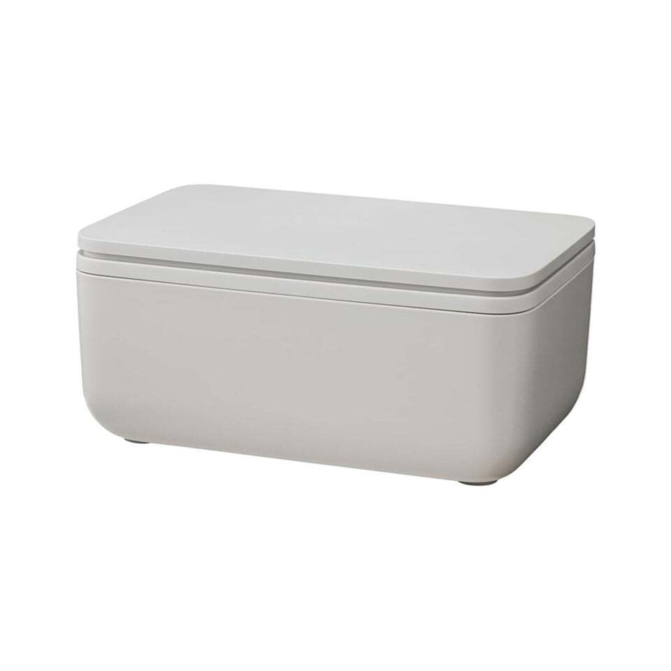 Wet Wipe Dispenser Gray/White by Marna | One-Touch Lid | Moisture-Lock Gasket | Japanese Design