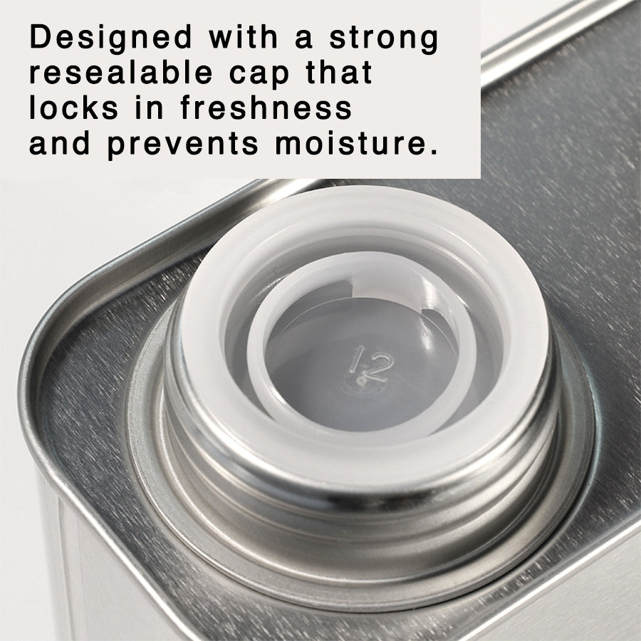 Coffee Storage Tin Can 200g | Airtight One-Way Valve, Minimalist Freshness Keeper for Coffee Beans