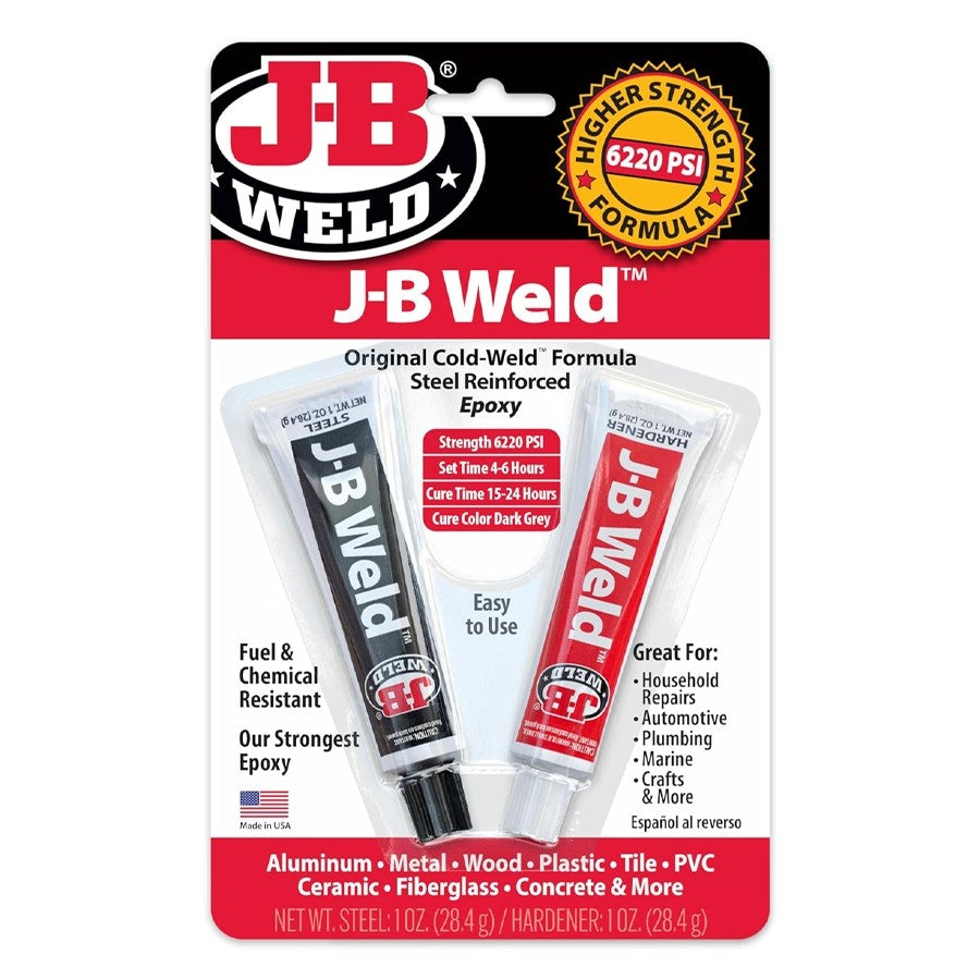 J-B Weld Original Cold Weld Steel Reinforced Epoxy Adhesive 2oz – Heavy Duty Metal Repair Glue 8265S