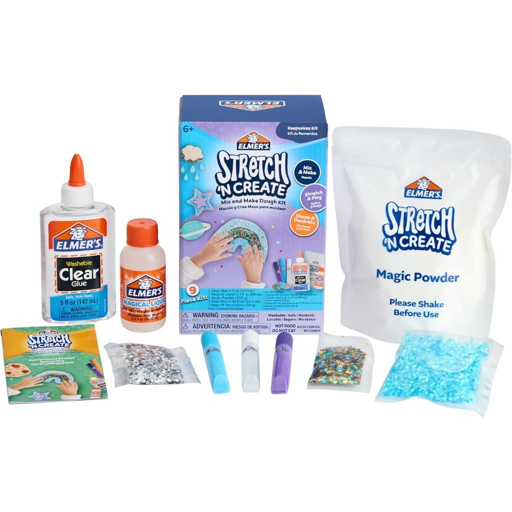 Elmer’s Stretch ‘N Create Dough Kit 9 Count – DIY Stretchy Dough Craft Set for Kids Arts & Crafts
