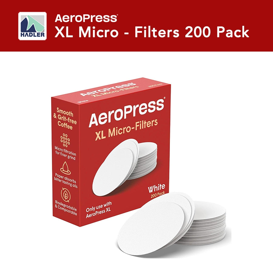 AeroPress XL Paper Micro-Filters 200 Pcs | Biodegradable Coffee Filters for Smooth, Grit-Free Brews