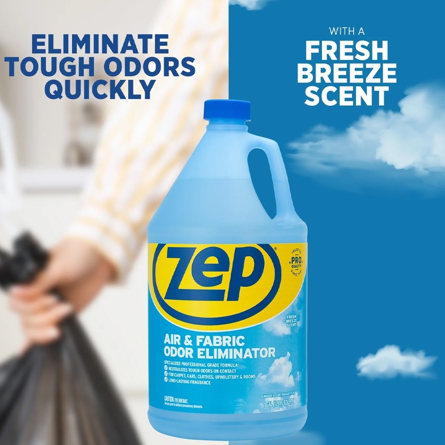 Zep Air & Fabric Odor Eliminator Spray 32/128oz Trash Odor & Fabric Freshener