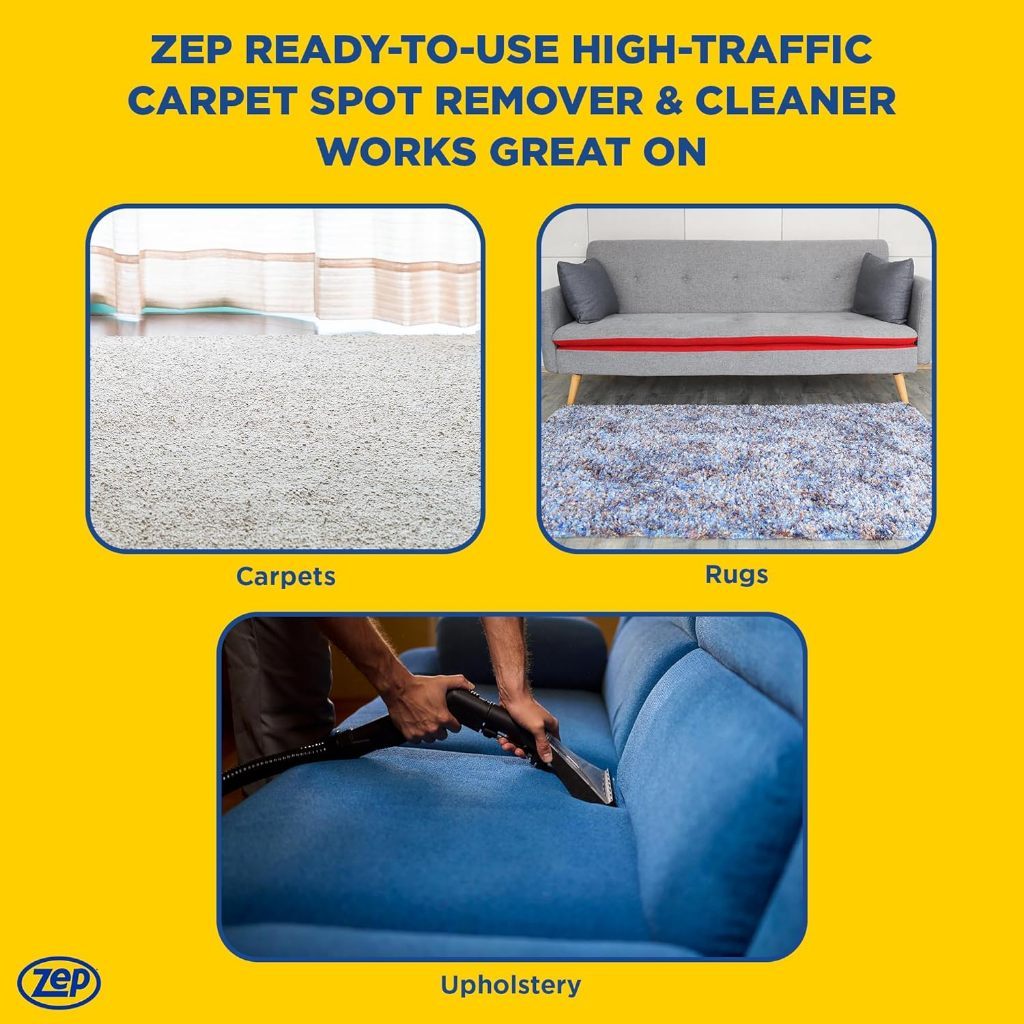 Zep High-Traffic Carpet Spot Remover & Cleaner 3.78L Enzyme Stain & Odor Remover