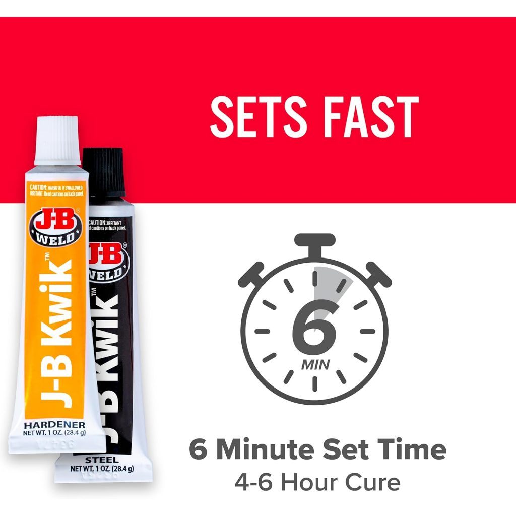 J-B Weld KwikWeld Quick Setting Steel Reinforced Epoxy Adhesive 2oz 8276