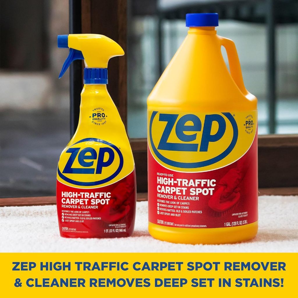 Zep High-Traffic Carpet Spot Remover & Cleaner 3.78L Enzyme Stain & Odor Remover