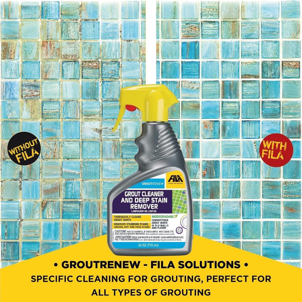FILA Grout & Tile Deep Cleaner Spray 710ml for Ceramic & Porcelain Tiles & Grout Lines