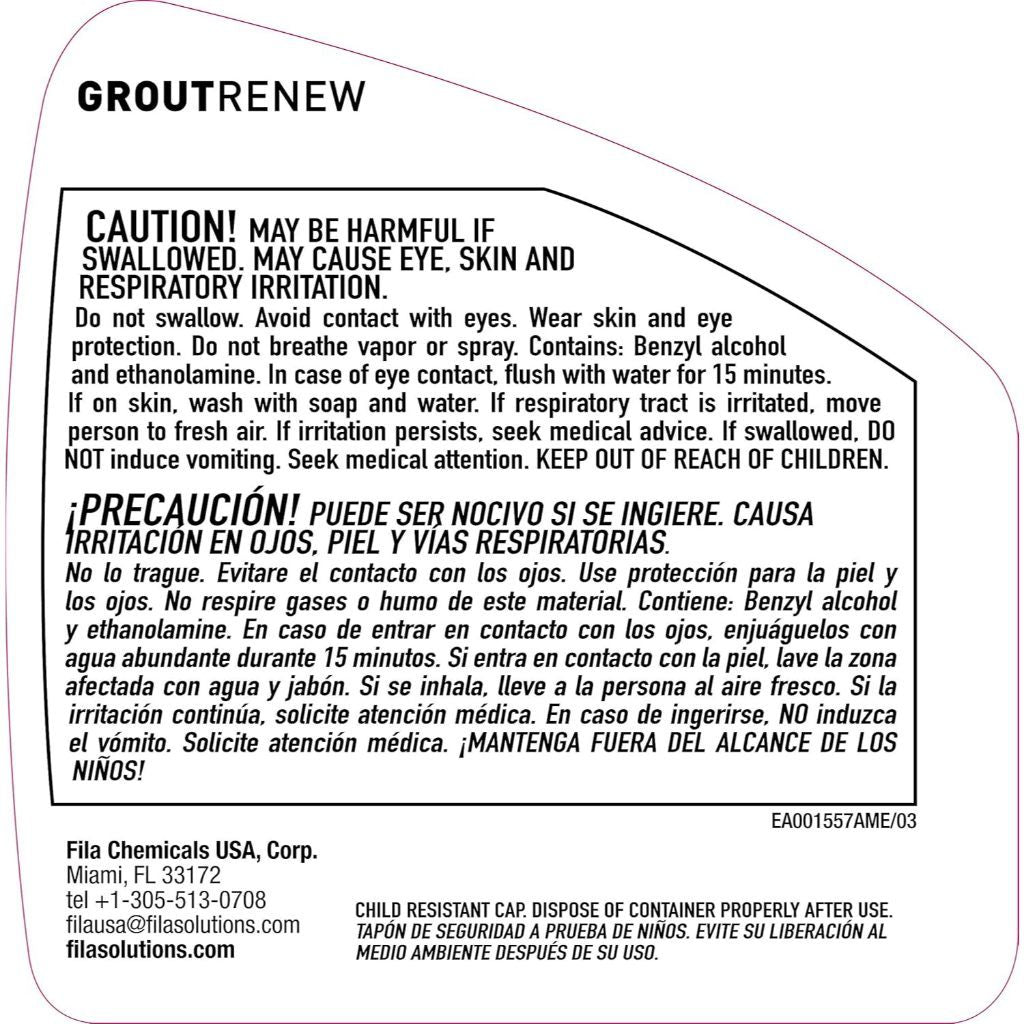 FILA Grout & Tile Deep Cleaner Spray 710ml for Ceramic & Porcelain Tiles & Grout Lines