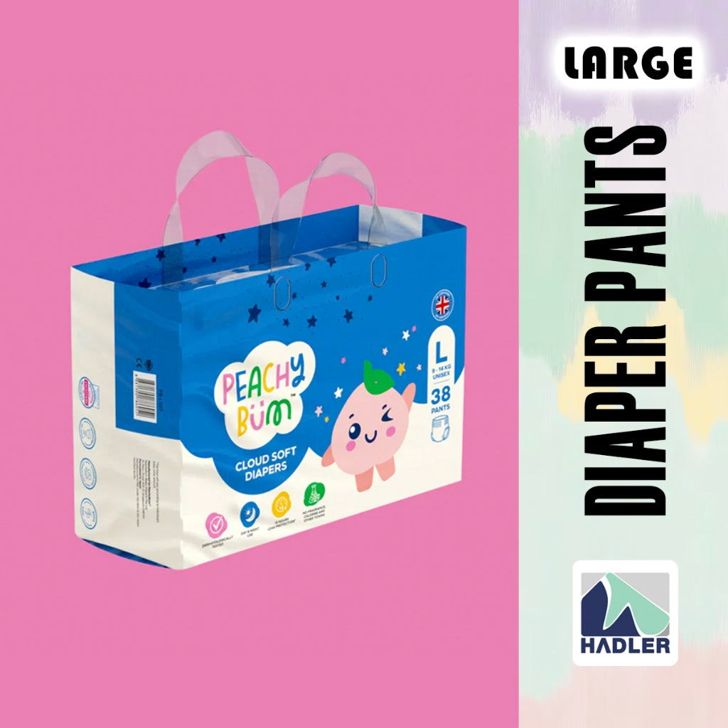 Peachy Bum Cloud Soft Diaper Pants - Large Size (38 Pieces)