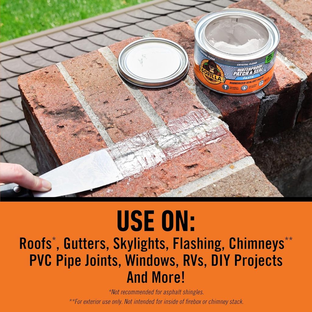 Gorilla Waterproof Patch & Seal Rubberized Paste – Clear (362g)