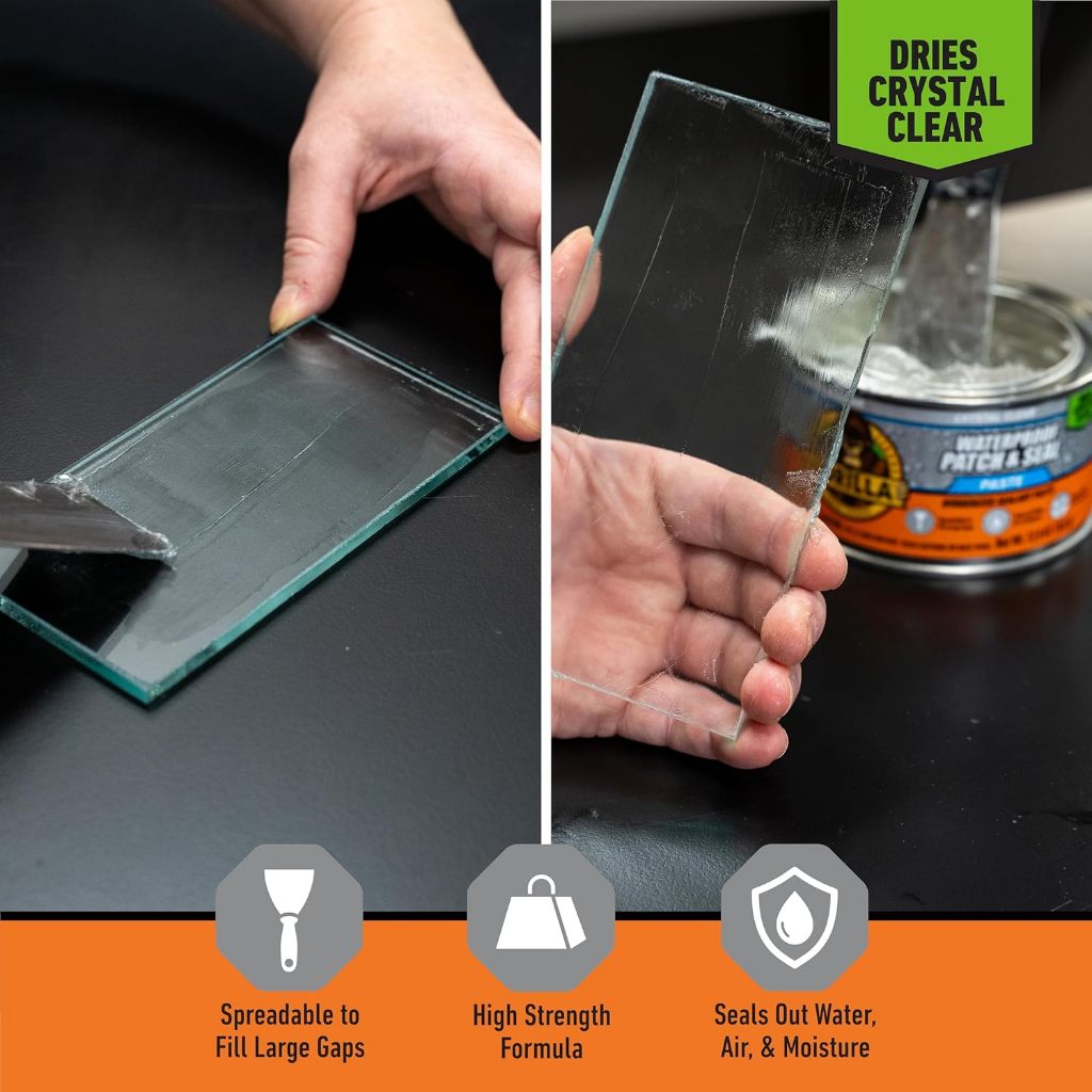 Gorilla Waterproof Patch & Seal Rubberized Paste – Clear (362g)